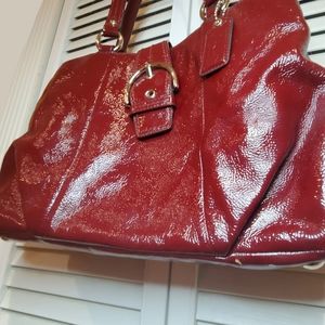 Coach Ruby Red over shoulder handbag <excellentCondition>